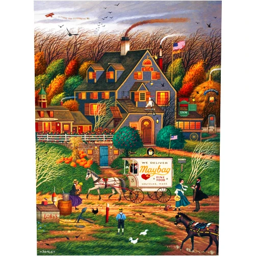 Buffalo Games - Charles Wysocki - Secret Passage Inn - 1000 Piece Jigsaw Puzzle for Adults Challenging Puzzle Perfect for Game Nights - Finished Puzzle Size is 26.75 x 19.75