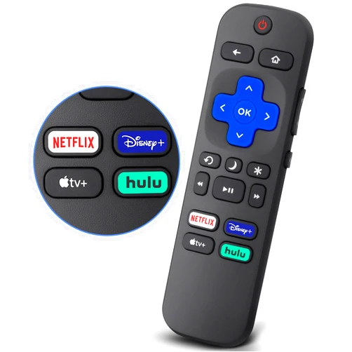 OMAIC Replacement for Roku-TV-Remote, Compatible for TCL Roku/Hisense Roku/Onn Roku/Sharp Roku Series Smart TVs (Not for Roku Stick and Box)