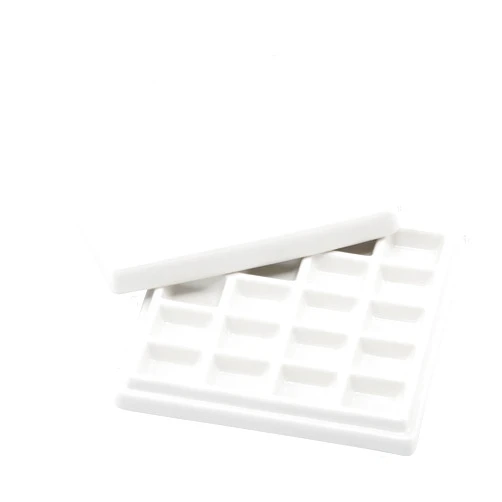 Creative Mark English Glazed Porcelain Palette, Sturdy Construction with 20 Deep Paint Wells for Color Mixing, Palette for Watercolor, Gouache & Oil Paints for Artists, Professionals, Students