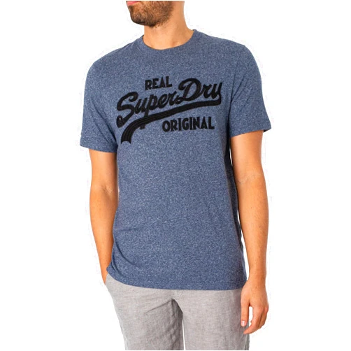 Superdry Men's Embroidered Vintage Logo T-Shirt, Blue