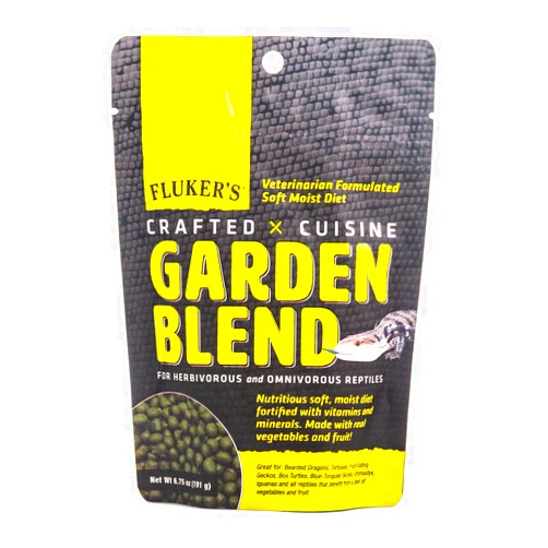 Fluker's Crafted Cuisine Diet, Garden Blend, Herbivorous and Omnivorous Reptile Food, Made with Real Fruits & Veggies, 6.75 oz