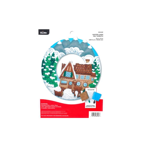 Bucilla Winter Cabin Felt Applique Kit