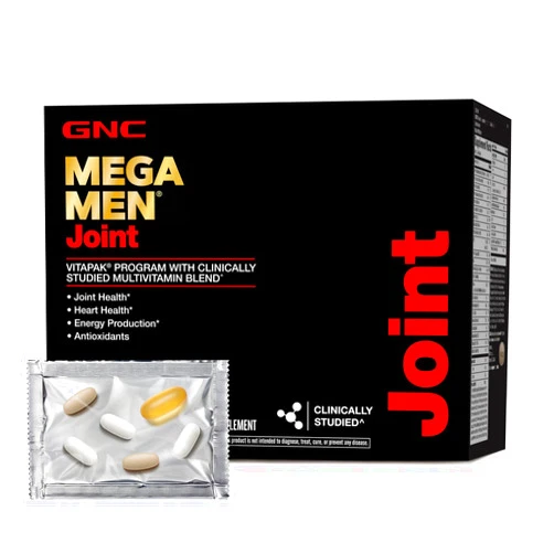 GNC Mega Men Joint Vitapak Program, Convenient Complete Nutrition, 3 Products in 1 Packet, Move Better, Comfort & Function, Men’s Multivitamin, Glucosamine & Chondroitin, 30 Daily Packs
