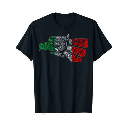 Mexico Sacred Aztec Calendar Mexican Eagle Archeological T-Shirt