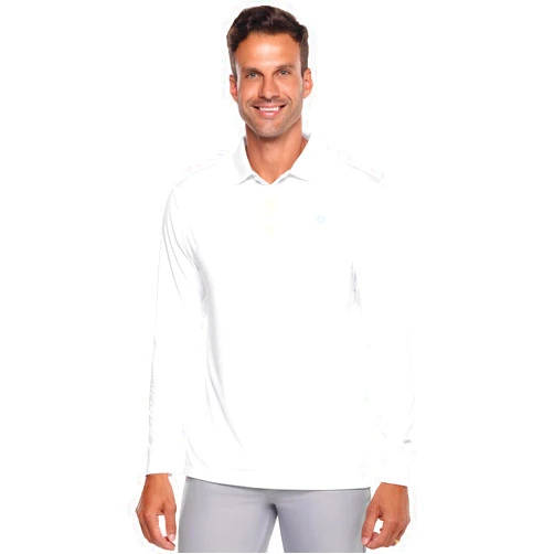 Coolibar UPF 50+ Men's Erodym Long Sleeve Golf Polo - Sun Protective
