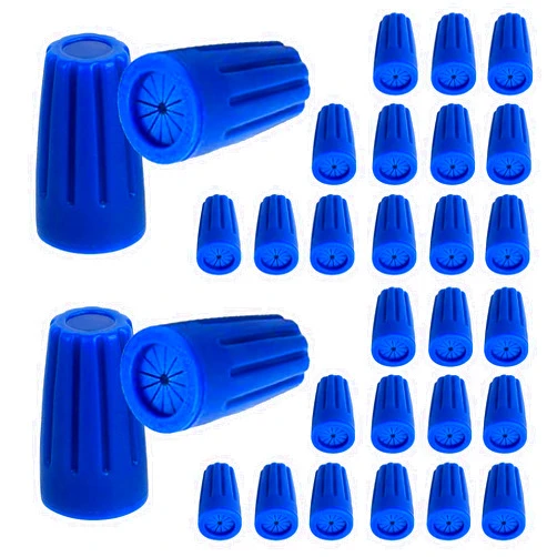 Vadaxx 30PCS Waterproof Wire Electrical Connectors 22AWG-12AWG, Outdoor Seal Electrical Twist Nuts Caps Cable Terminal Connector for Landscape Light, Irrigation Valves, Wet Location Installation, Blue