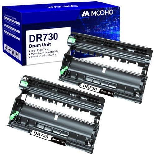 Mooho Compatible DR-730 Drum Replacement for Brother DR730 DR 730 Drum for Brother MFC-L2710DW HL-L2350DW HL-L2395DW HL-L2390DW HL-L2370DW DCP-L2550DW MFC-L2750DW Printer (2 Pack)