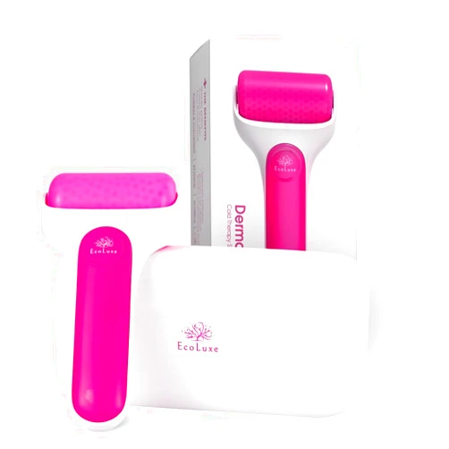 EcoLuxe Skincare Ice Roller- Premium Facial & Eye Massage Roller with Freezer Case for Extended Cooling, Pain & Shingles Relief, Reduce Puffiness & Redness, Lymphatic Drainage, & Sun Relief