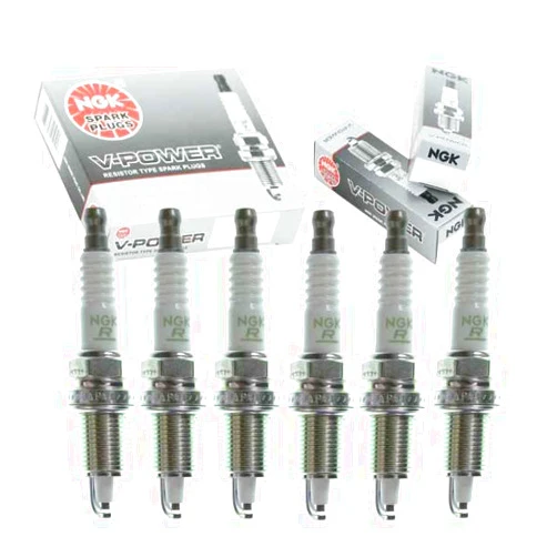 Sixity Auto 6 pc NGK V-Power Spark Plugs compatible with Jeep Grand Cherokee 4.0L L6 1999-2004