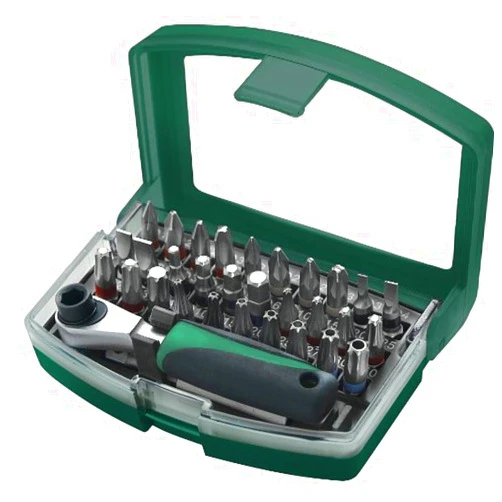 Mannesmann Bit Set with Reversible Ratchet (32 Pieces)