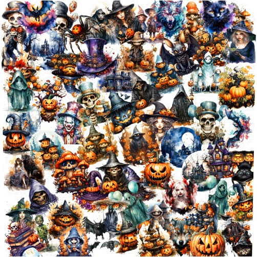TIT COOPOPE Halloween Stickers, Halloween Party Favors- 110PCS Vinyl Waterproof Halloween Stickers for Halloween Games Treats Classroom Crafts Gifts Party Supplies- Halloween Decorations (110PCS)