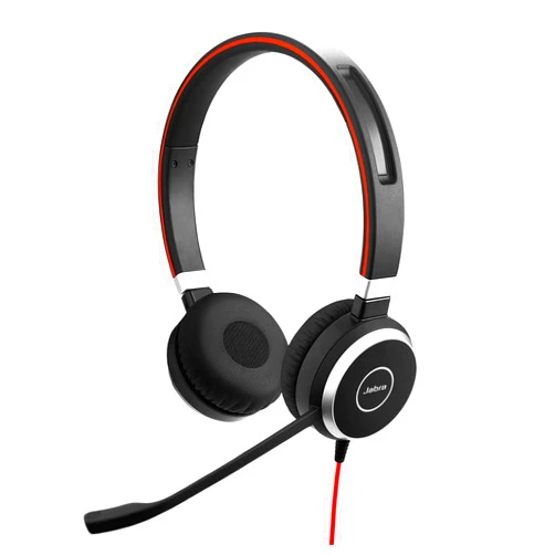 Jabra Evolve 40 Professional Wired Headset, Stereo, UC-Optimized – Telephone Headset for Greater Productivity, Superior Sound for Calls and Music, 3.5mm Jack/USB Connection, All-Day Comfort Design