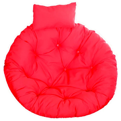 CFMZ ZHJNBY Egg Chair Cushion Only, Outdoor Hanging Swing Chair Seat Cushion Replacement, Thicken Large Garden Hammock Chair Cushion with Adjustable Headrest, Washable Chair Pads Red (Color : Red)