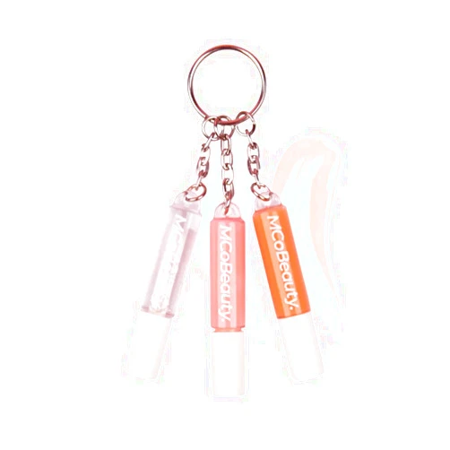 MCoBeauty Lip Gloss Trio Set - 3 in 1 Keychain Lip Glosses for On the Go Touch Ups - Hydrating Non Sticky Clear Tinted Shades, Mini Lip Gloss Pack for Girls Teens Women - Vegan Cruelty Free Makeup