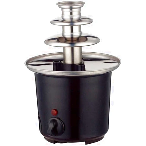 ZEVELOO MINI Chocolate Fountain Machine Electric Chocolate Fondue Fountain Machine for Party for Candy Butter Cheese, BLACK