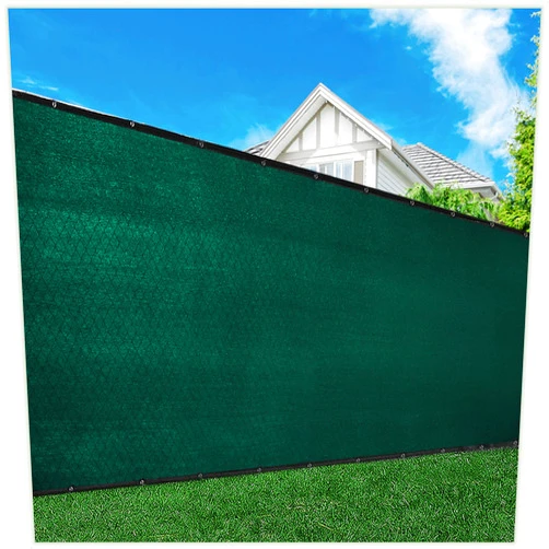 ColourTree 8' x 50' Green Fence Privacy Screen Windscreen Cover Fabric Shade Tarp Netting Mesh Cloth - Commercial Grade 170 GSM - Heavy Duty - 3 Years Warranty (We Make Custom Size)