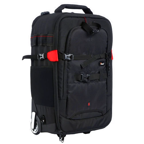 T&YFOTOP Trolley case camera bag Camera Backpack Waterproof Camera Bag Anti Theft Nylon Camera Case Fits for 15”Laptop Travel Day-pack for Unisex Photograph bag Can be pulled back (X-Large, Black)