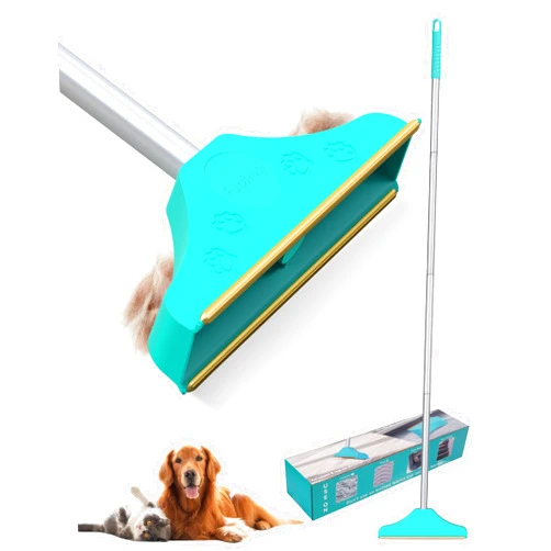 Fophop Pet Hair Remover for Carpet, Long Handle Carpet Rake for Dog Cat Hair Removal,Reusable Design Carpet Scraper Rake for Couch,Stairs,Car Mats