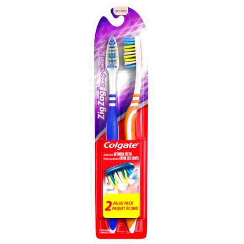 Colgate Zig Zag Deep CleanToothbrush, Soft - 2 Count