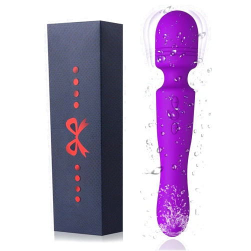 HaoRanyan New Upgraded Handheld Electric Cordless Double-Ended Available Shoulder Neck Back Relaxation Tools Portable Wireless Travel Home Work Sports Out Use Relieve Deep Tissue Muscle Pain Fatigue (Purple)