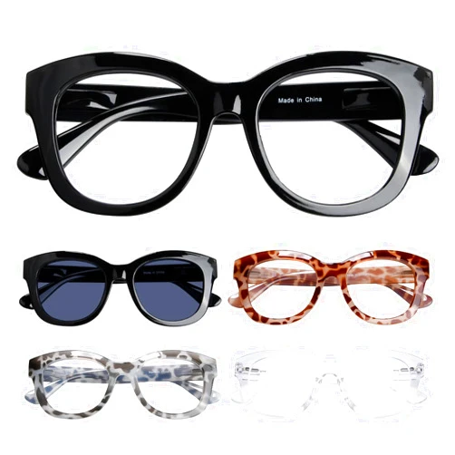 Eyekepper 5 Pack Oversized Reading Glasses - Retro Readers for Women Include Sunshine Readers +2.00