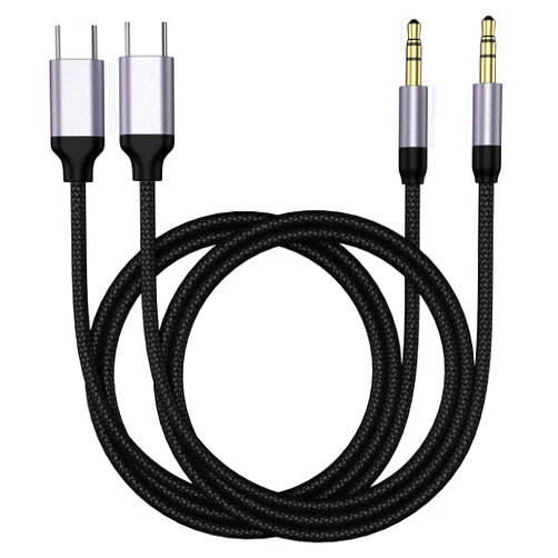 Paloxy USB C Aux Cable (2 Pack),Type C Male to 3.5mm Male Jack Adapter,Extension Audio Cord for Car Stereo,Speaker,Headphone Samsung Galaxy S21 S20 Ultra S20+ Plus 5G,Note 20/10, Pixel 4/3 XL (3.28ft, Grey)