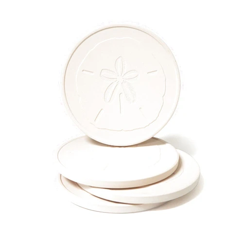 CoasterStone Absorbent Sand Dollar Drink Coasters 4.25