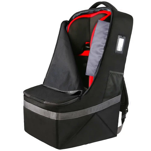 YOREPEK Padded Car Seat Travel Bag Backpack for Airplane, Heavy Duty Car Seat Bags for Air Travel, Carseat Cover for Airplane Travel with Shoulder Strap, Car Seats Carrier for Airport, Black