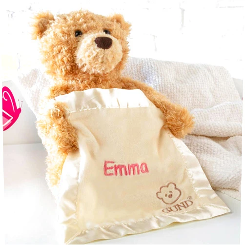 DIBSIES Personalized Animated Peek A Boo Plush Toy (Peek A Boo Bear)