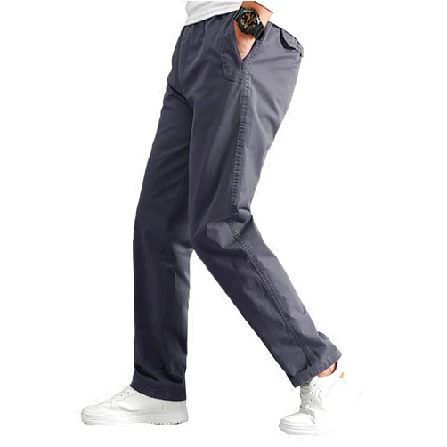 AIFARLD Mens Cargo Pants Elastic Waist Pants Sport Jogger Long Trousers for Hiking Fishing Running Workout