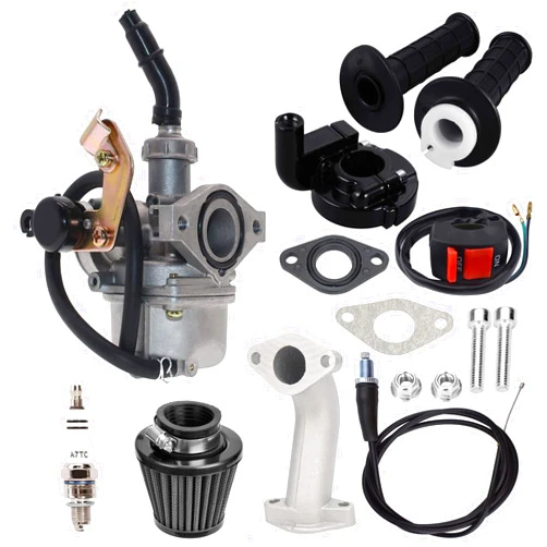 Mtrparts PZ19 Carburetor Kit for for 50cc 70cc 80cc 90cc 110cc 125cc ATV Dirt Pit Bike, Durable, Ideal for TaoTao Honda CRF, Chinese Quad 4 Stroke, ATV Go Kart Pit Dirt Bike (bracket)