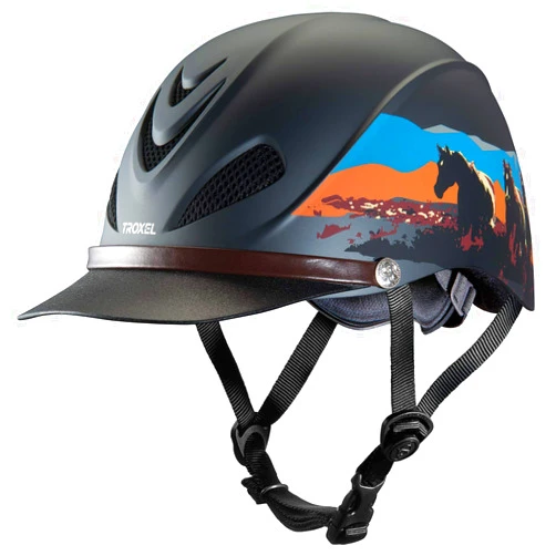 Troxel Dakota Turquoise Paisley Trail Riding Helmet