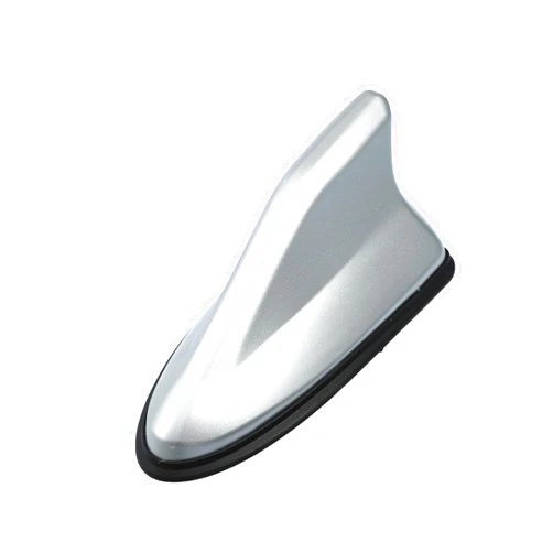 REPAIROCK Self Adhesive Shark Fin Shape Car Roof Aerial Antenna Decorative AM/FM Radio Signal Antenna Silver Tone Auto Replacement Parts