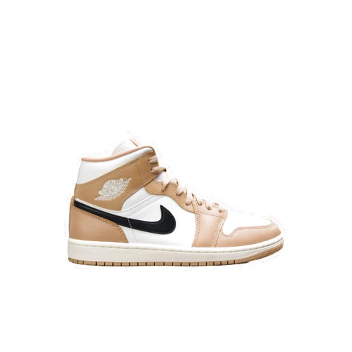 Jordan Womens Air 1 Mid WMNS Desert - Sail/Desert/Black - Size 9.5W