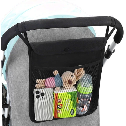 Accmor Universal Stroller Organizer, Stroller Mesh Bag Fits for Uppababy, Nuna, Britax, Doona Strollers, Adjustable Stroller Storage Caddy Accessories