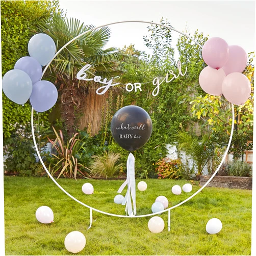 Ginger Ray Hello Baby Gender Reveal Pink & Blue Party Decorations Pack - Includes Balloons, Banners and Decorations Kit