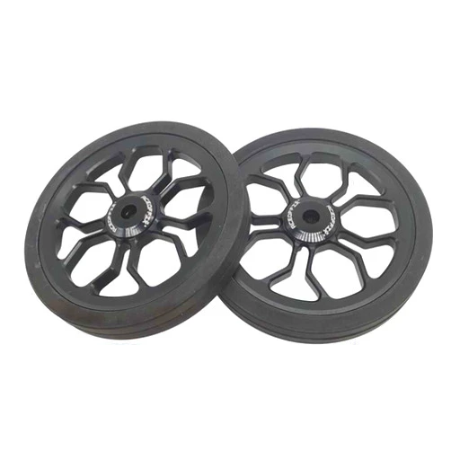 ACEOFFIX Large Easy Wheels for Brompton Folding Bike,easywheel diameter 80 mm (black)