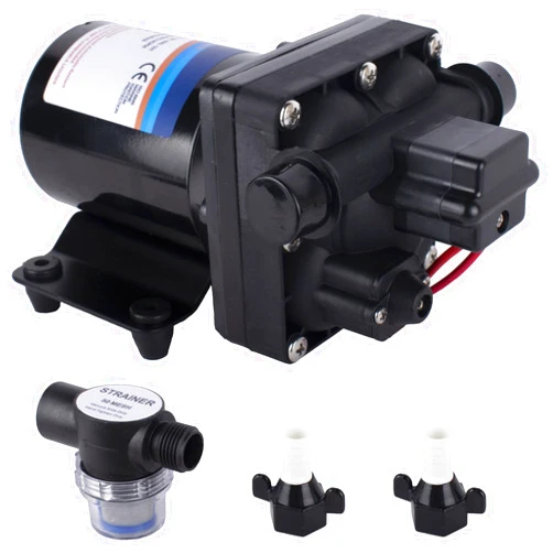 BOINE 4008-101-E65 12V Diaphragm Pump Water Pump 12V DC 3.0GPM 55PSI Water Diaphragm Pressure Pump, Self-Priming Pump Compatible with RVs, Ships, Yachts, and Boats