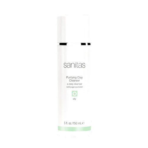Sanitas Skincare Purifying Clay Cleanser, Detoxifying, Pore Perfecting Cleanser, Volcanic Clay, Tea Tree, Cleanser for Oily Skin, 5 Ounces