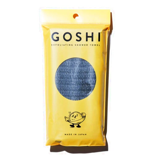 GOSHI Exfoliating Shower Towel - Rip-Resistant Exfoliating Washcloth for All Skin Types - Made in Japan