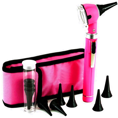 OdontoMed2011® LED Pocket Otoscope Set Pink Color ODM