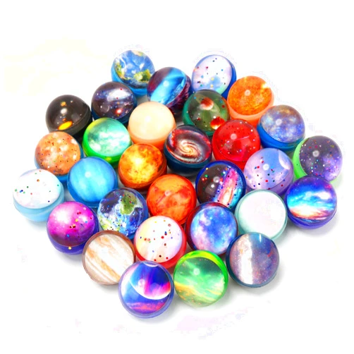 Pllieay 30PCS Galaxy Bouncy Balls, 32mmSpace Bouncy Balls Bulk, Space Party Favors Rubber Balls for Kids Party Favors, Space Toys for Kids, Christmas Gift Bag Filling(30 style)