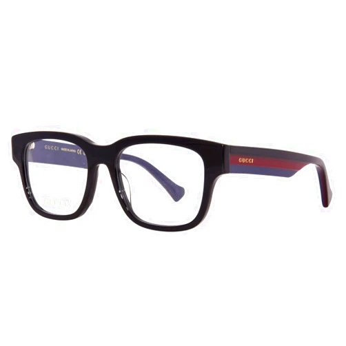 Gucci GG 1303O 003 Black Rectangular Men's Eyeglasses