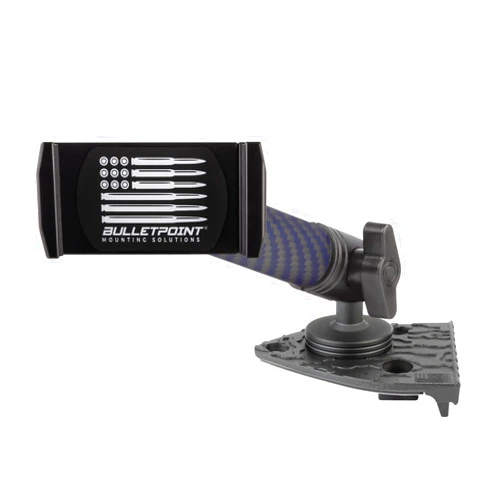 Bulletpoint Dash Mount Cell Phone Holder Compatible with 2018-2023 Jeep Wrangler JL (NOT 4xe) & 2020-2023 Jeep Gladiator Single Ball Mount (Driver Side Spring-Loaded)