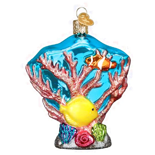 Old World Christmas Ornaments Coral Reef Glass Blown Ornaments for Christmas Tree