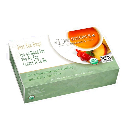Davidson's Organics, Decaffeinated Spiced Peach, 100-count Unwrapped Tea Bags