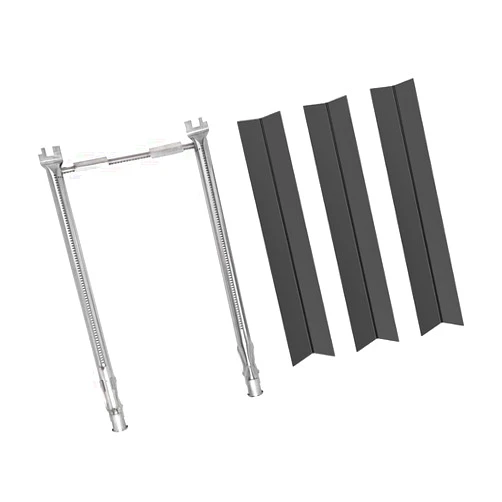 Grilling Corner Repair Kit 7635 69785 for Weber Spirit I & II 200 with Front Control, Spirit E210, E220, S210, S220 (Stainless Steel Burner and Porcelain Flavorizer Bars)