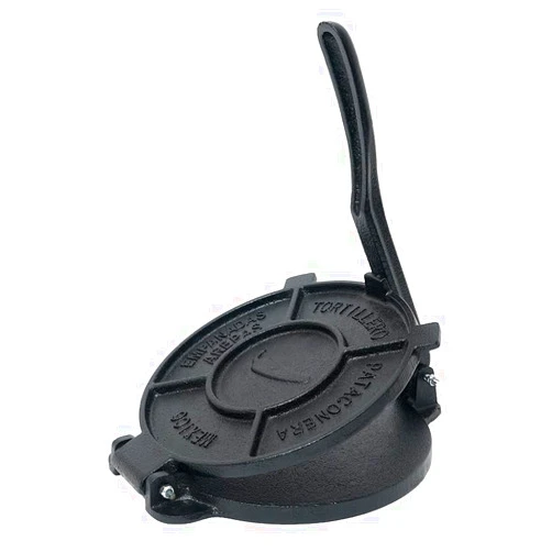 COOKAMP Cast Iron Tortilla Press 8 Inch,Tortilla Maker,Heavy Duty Tortillera Pataconera,Flour Tortilla Press(SA080) (8 INCH)