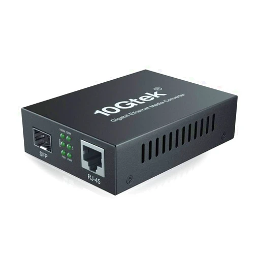 10Gtek Gigabit Ethernet Media Converter, Open SFP Fiber to Ethernet RJ45 Converter for 10/100/1000Base-Tx to SFP(SFP Slot Without Module), UL Certified