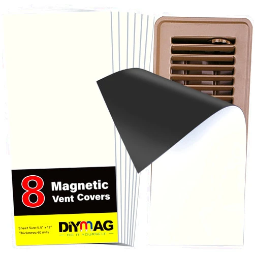 DIYMAG 8Pack Strong Magnetic Vent Covers, Vents Cover for Floor Standard Air Registers, 5.5